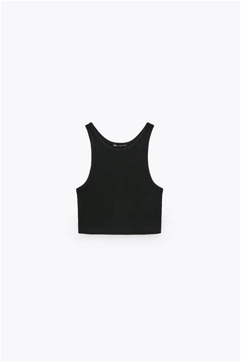 crop top zara|zara cropped belly top.